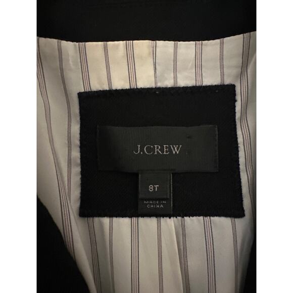 J. Crew Rhodes Black Wool Blazer Style E1037 Size 8 Tall Long Preppy Designer - Picture 14 of 15